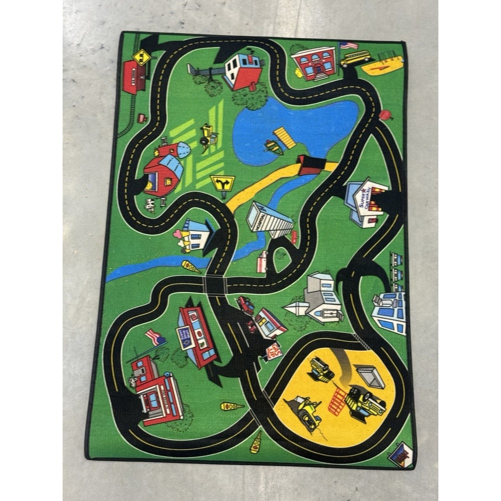 Apache Mills Vintage 1990s Activity Rug 24" X 36" With Original Box